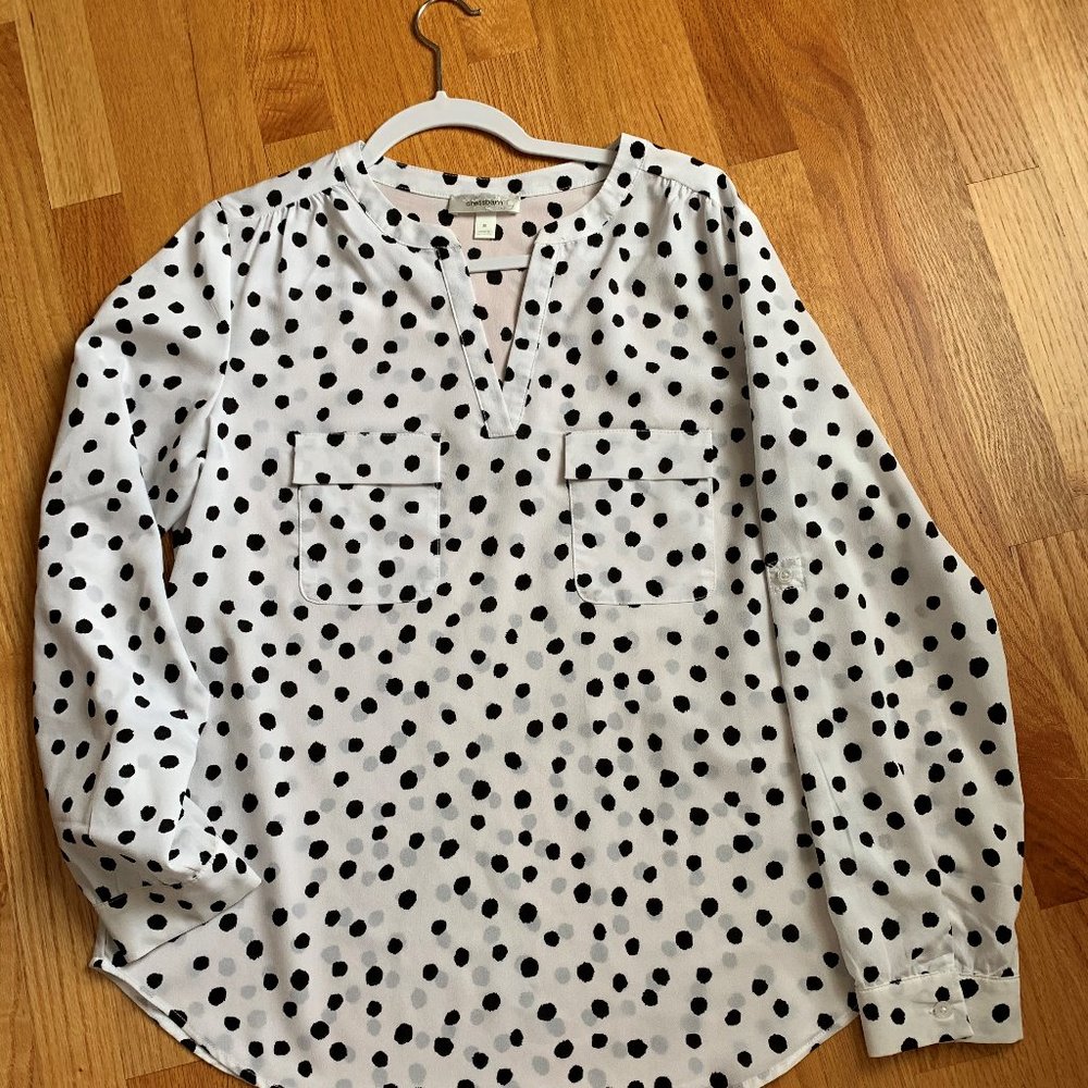 DRESSBARN Women's Polka Dot Blouse